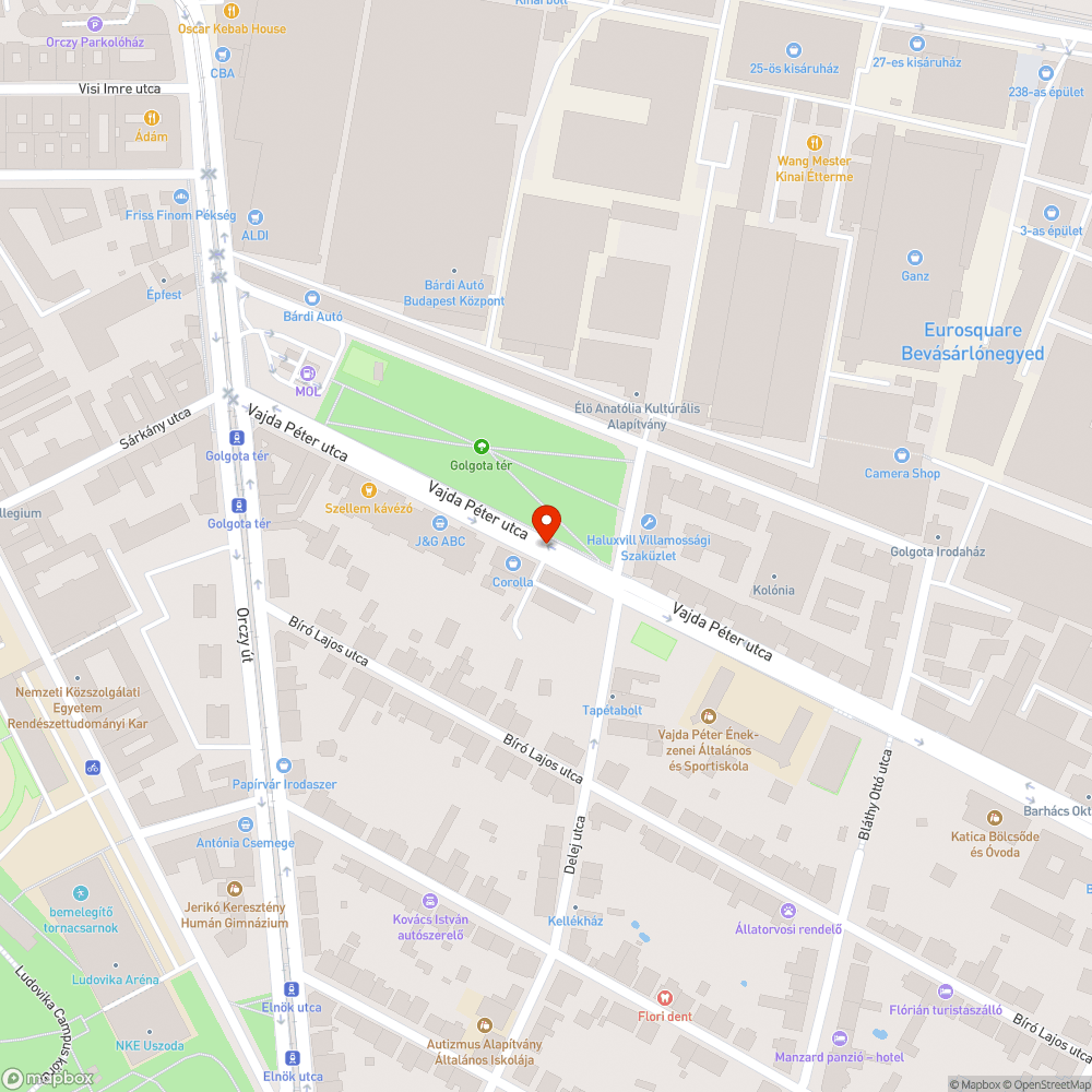 Kidőlt fa bejelentés helye