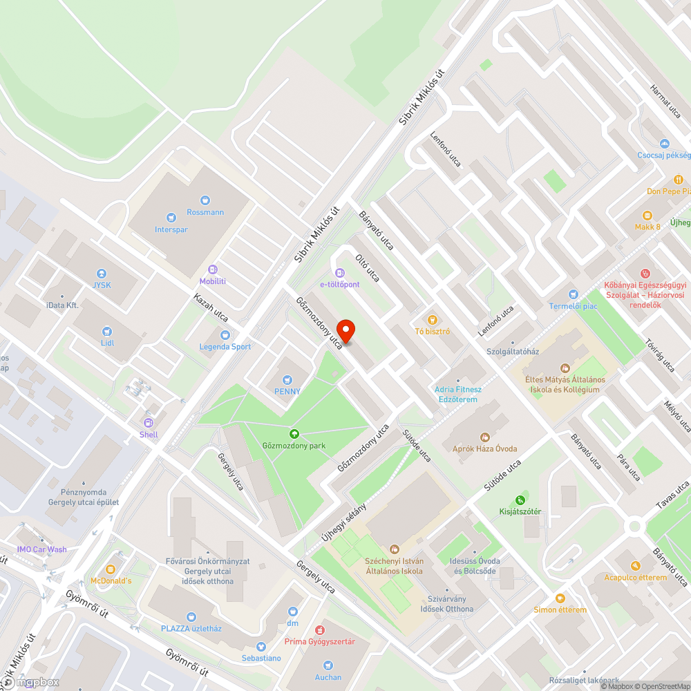 Megsüllyedő víznyelő bejelentés helye