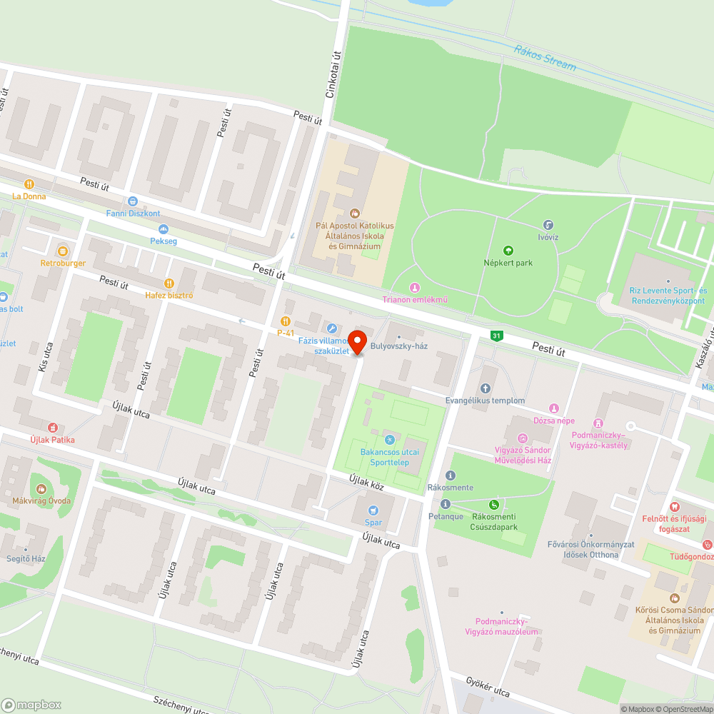 Kátyú a kanyarban bejelentés helye