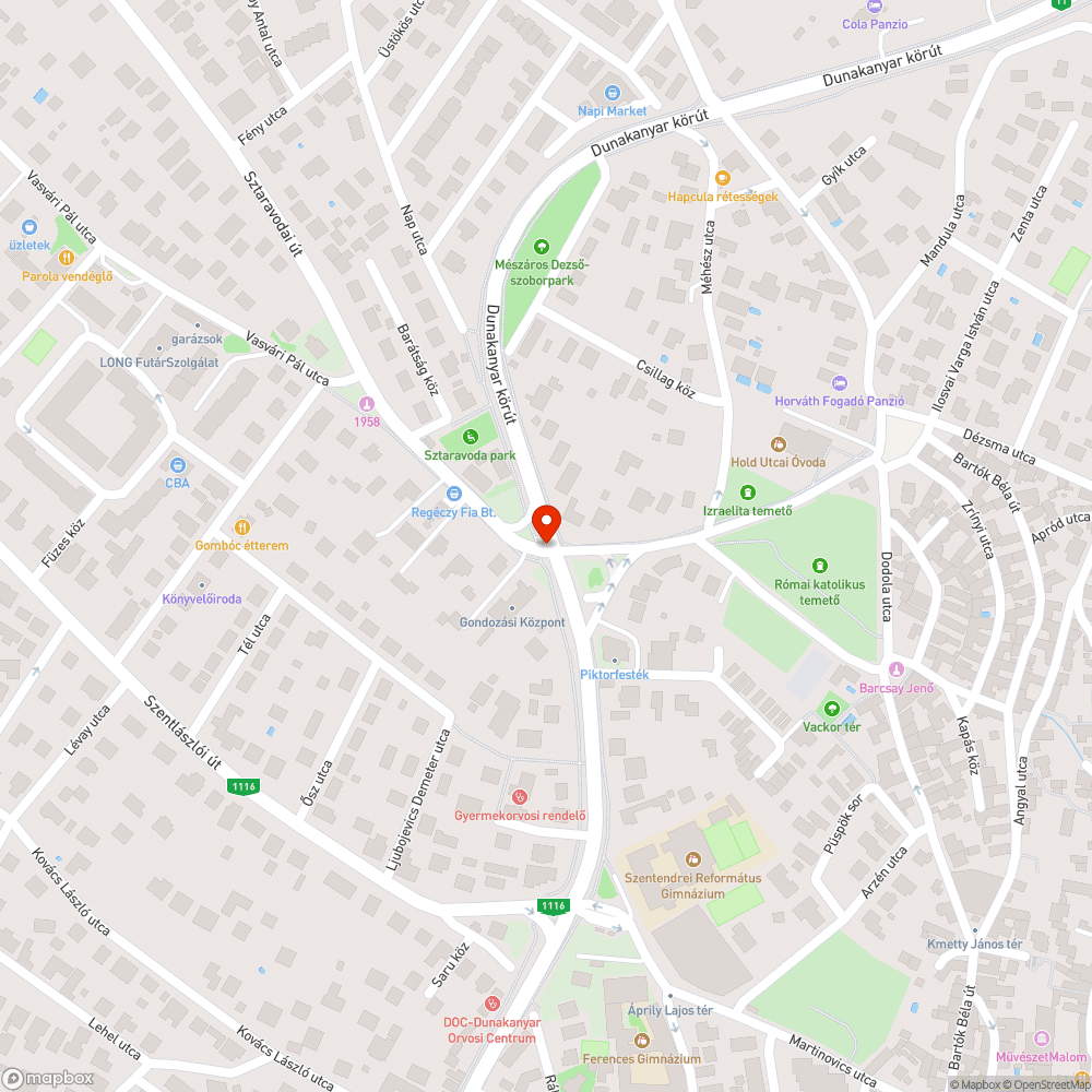 Kátyú az útkereszteződésben bejelentés helye