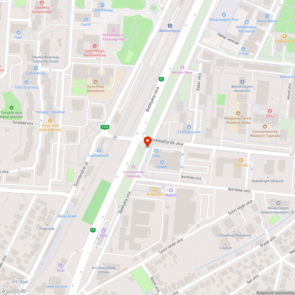 Kiégett lámpa bejelentés helye