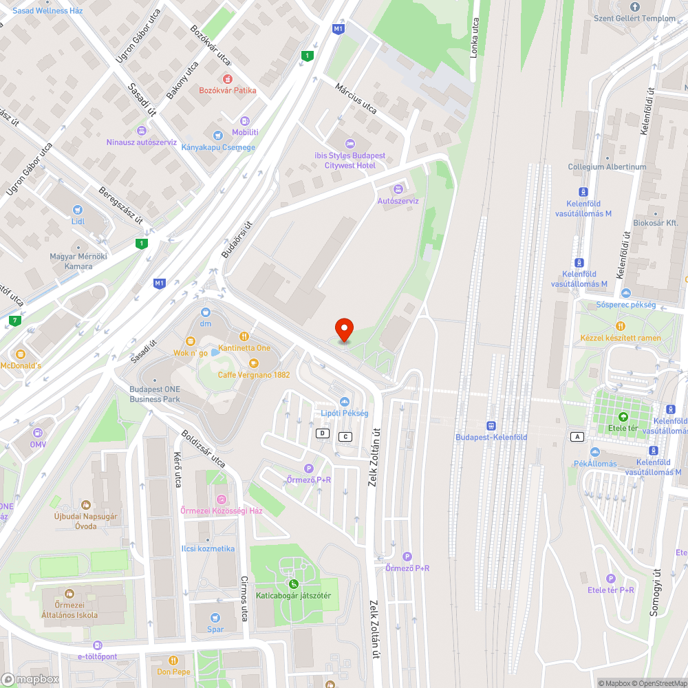 Kátyú bejelentés helye