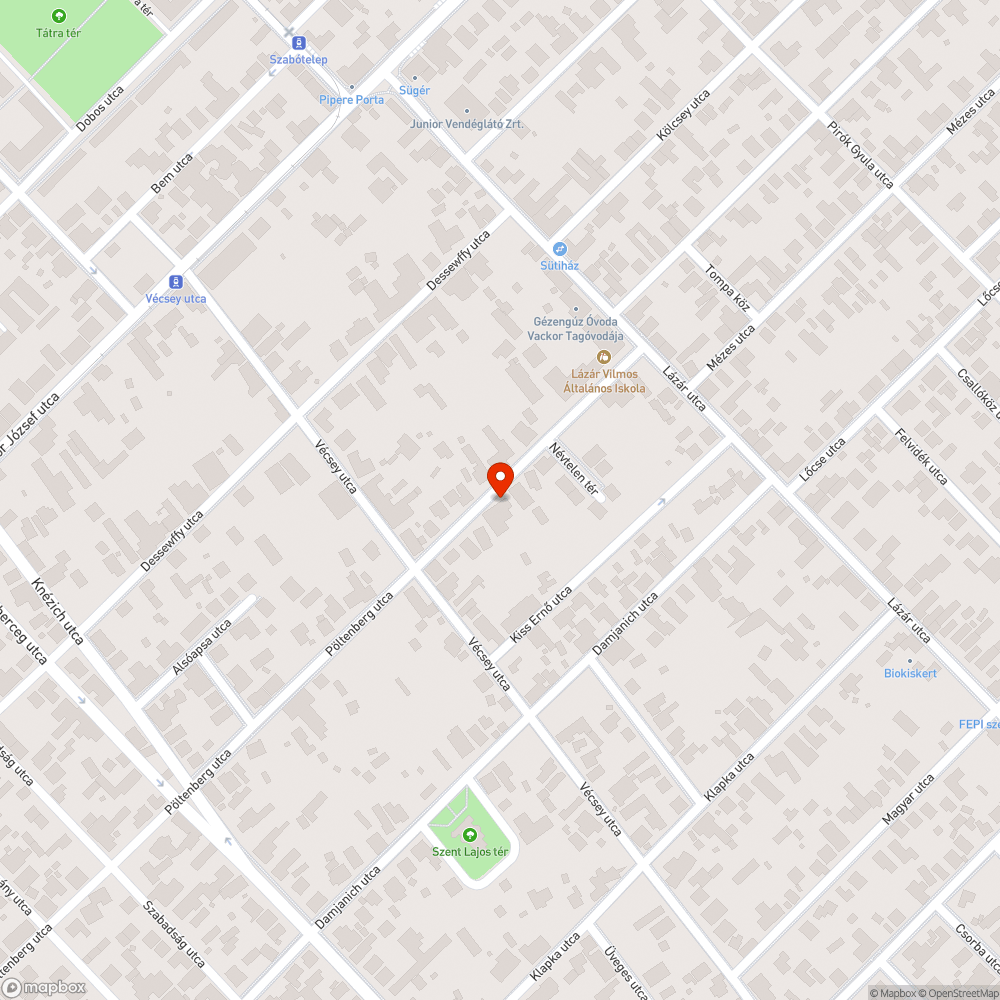 Benőtt oszlop bejelentés helye