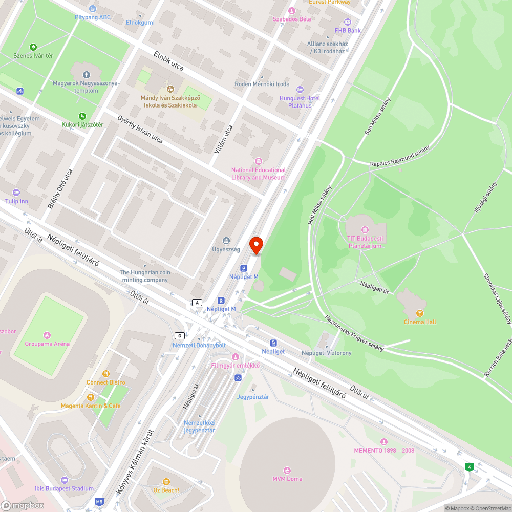 Kiégett lámpa bejelentés helye