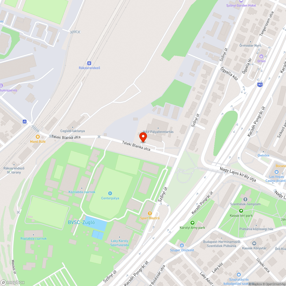 XIV. kerület Teleki Blanka utcai parkolás bejelentés helye