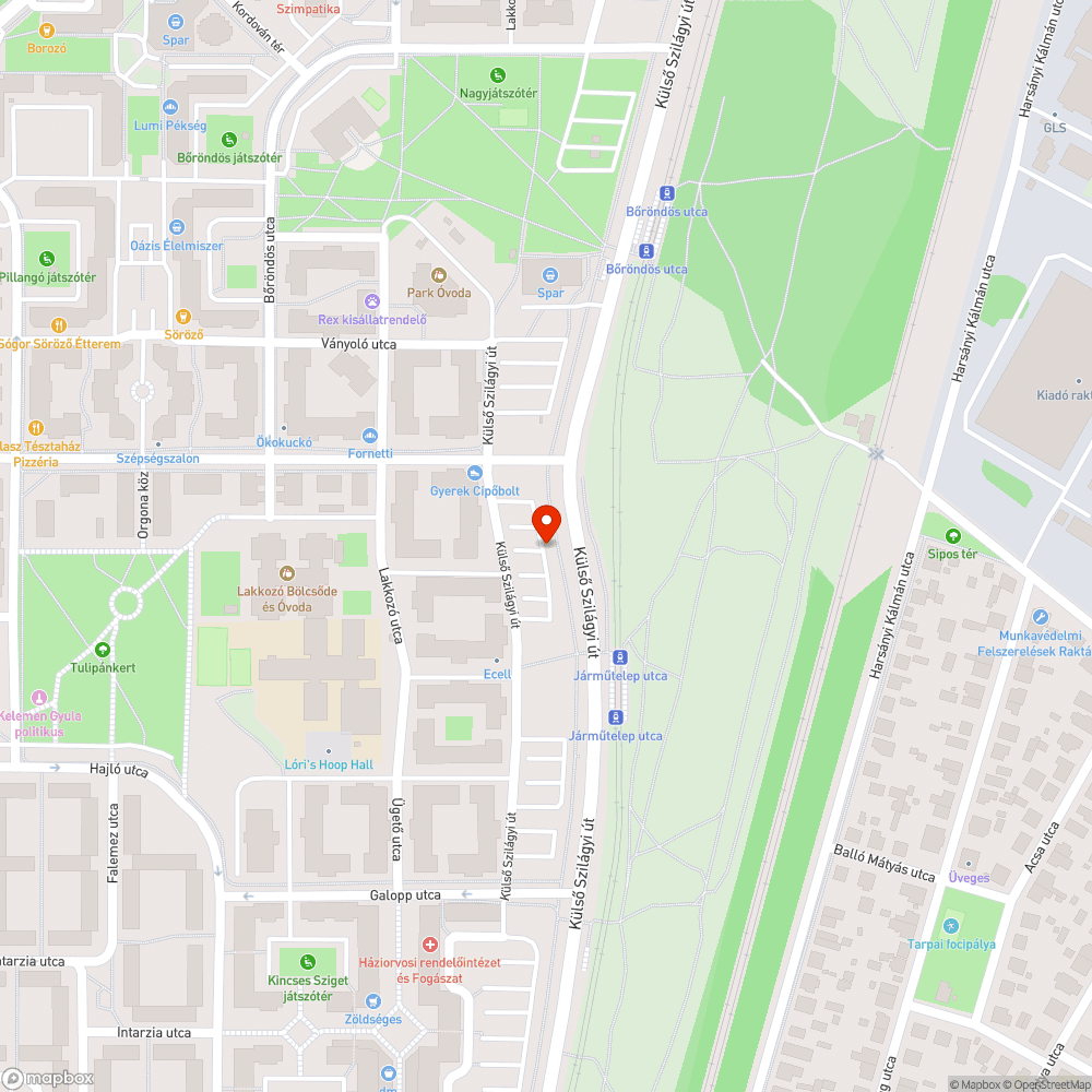 Elhagyott furgon bejelentés helye