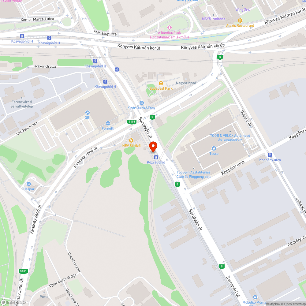 Kiégett lámpa bejelentés helye