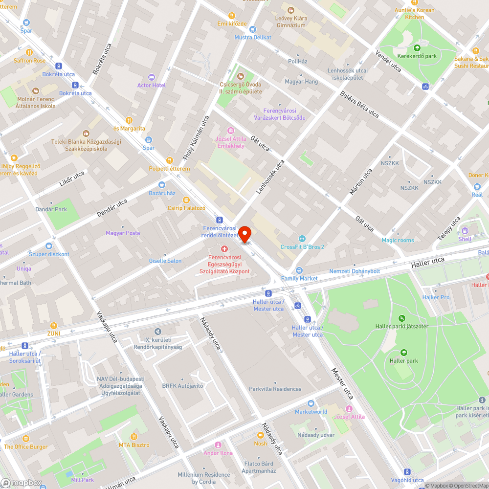 Ellehetetlenült gyalogos közlekedés bejelentés helye