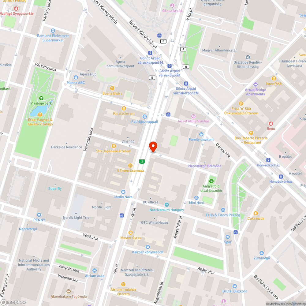 Utcára dobott autógumi bejelentés helye