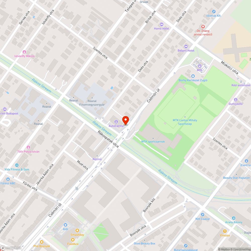 Megrongált buszmegálló bejelentés helye