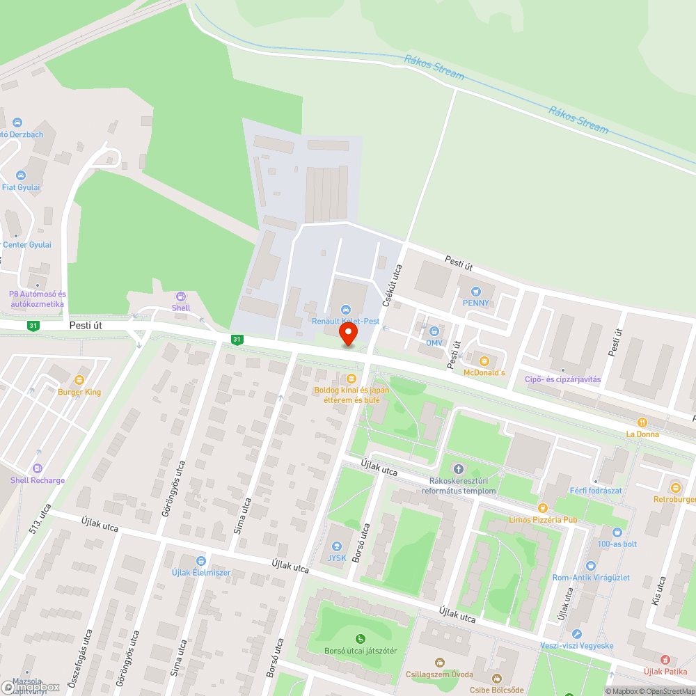 Pad bejelentés helye