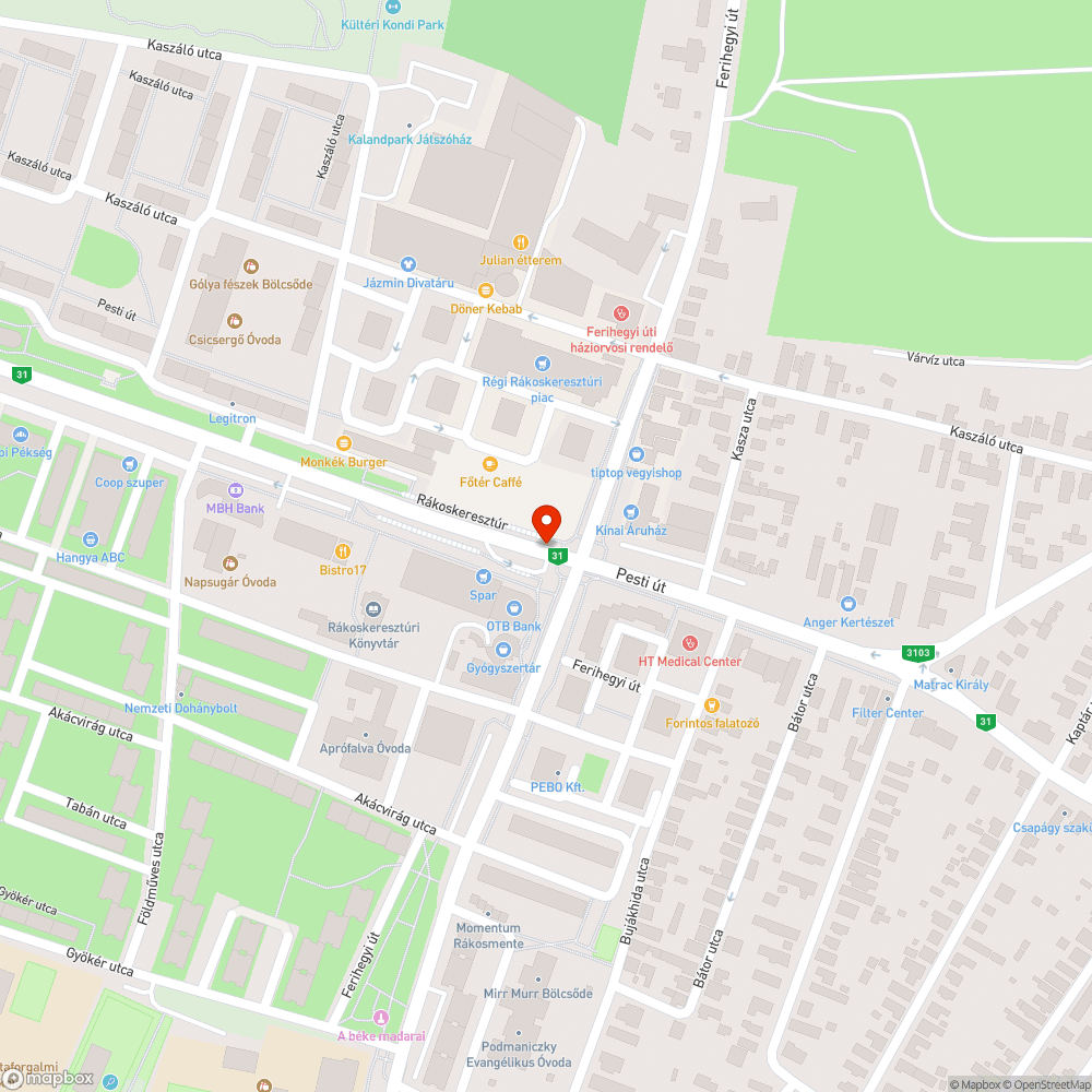 Fényterelő bejelentés helye