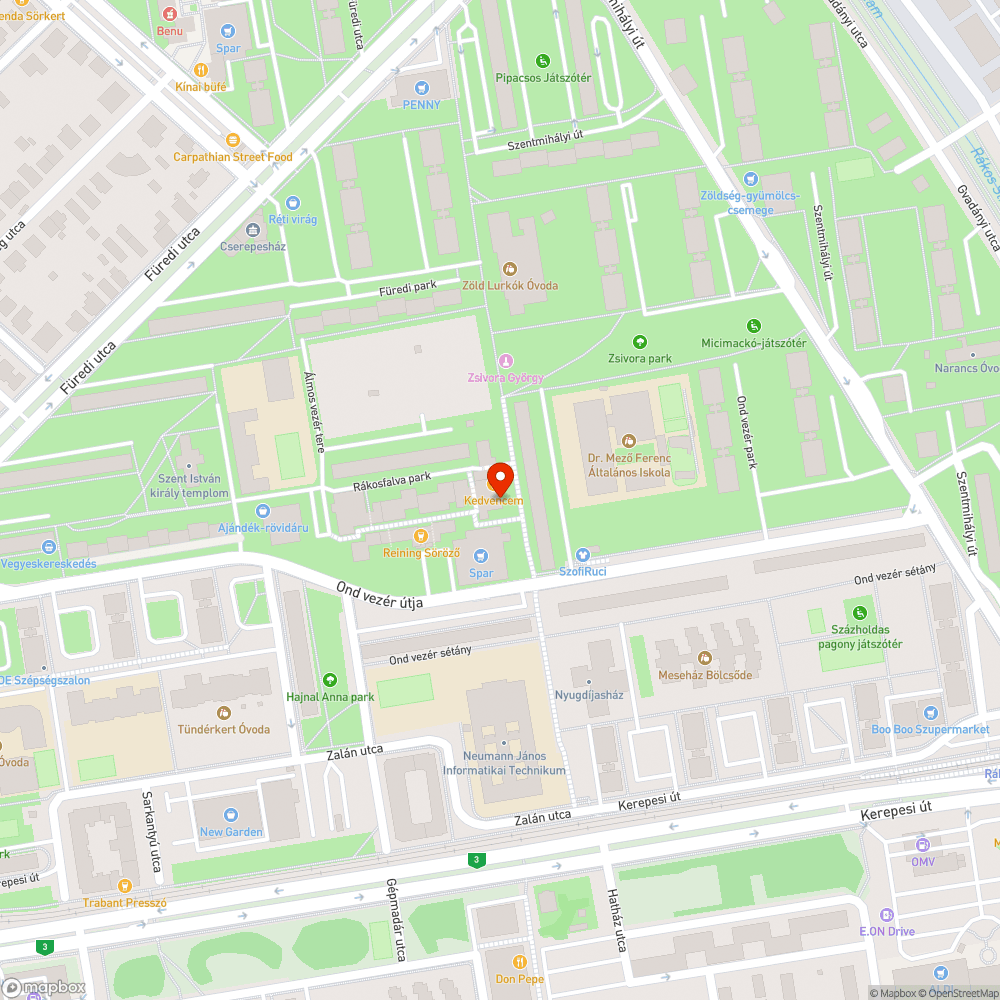 Rengeteg elhagyott jármű Rákosfalva Parkban bejelentés helye