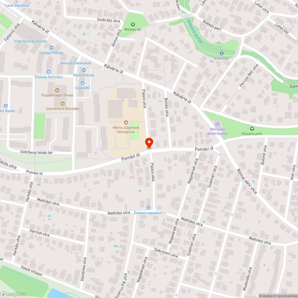 Kátyú az úton bejelentés helye