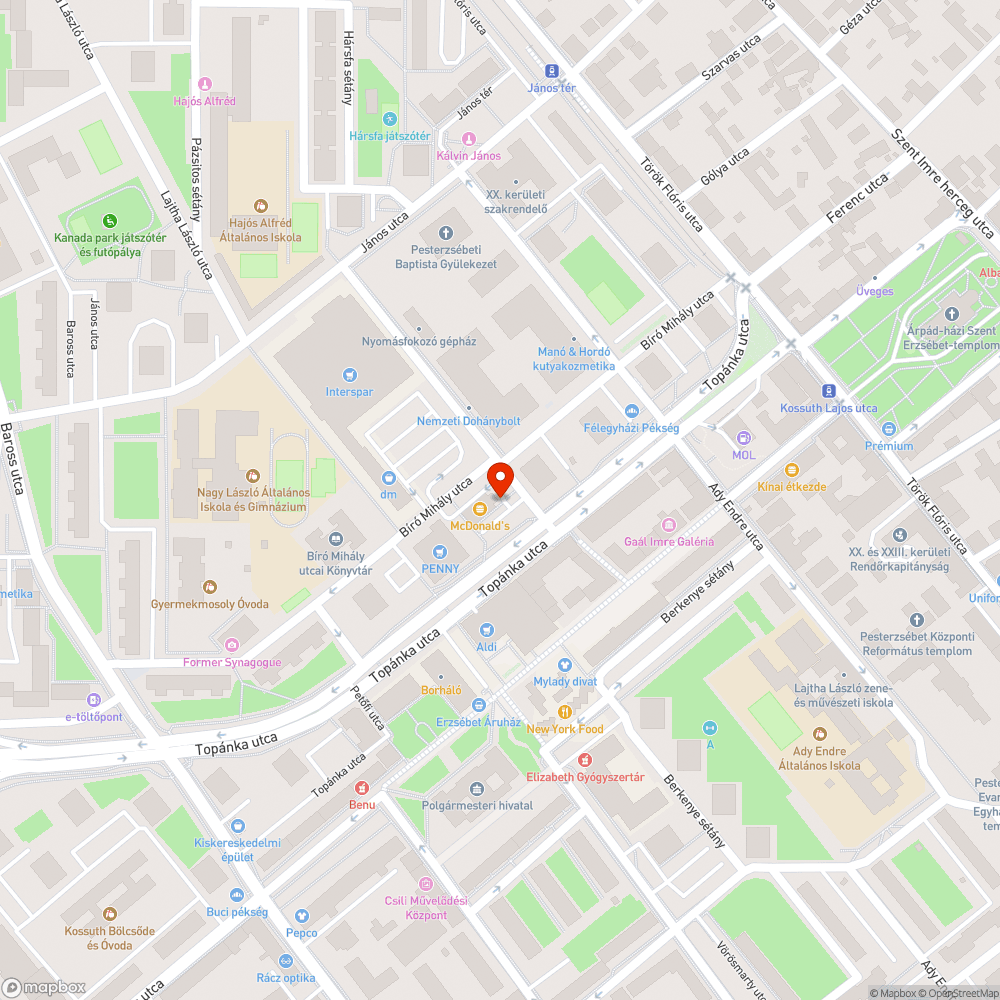 Parkolóban hagyott fenyőfák bejelentés helye