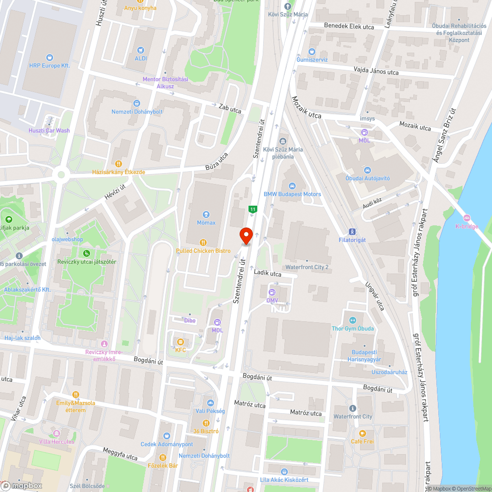 Kátyús útszakasz bejelentés helye