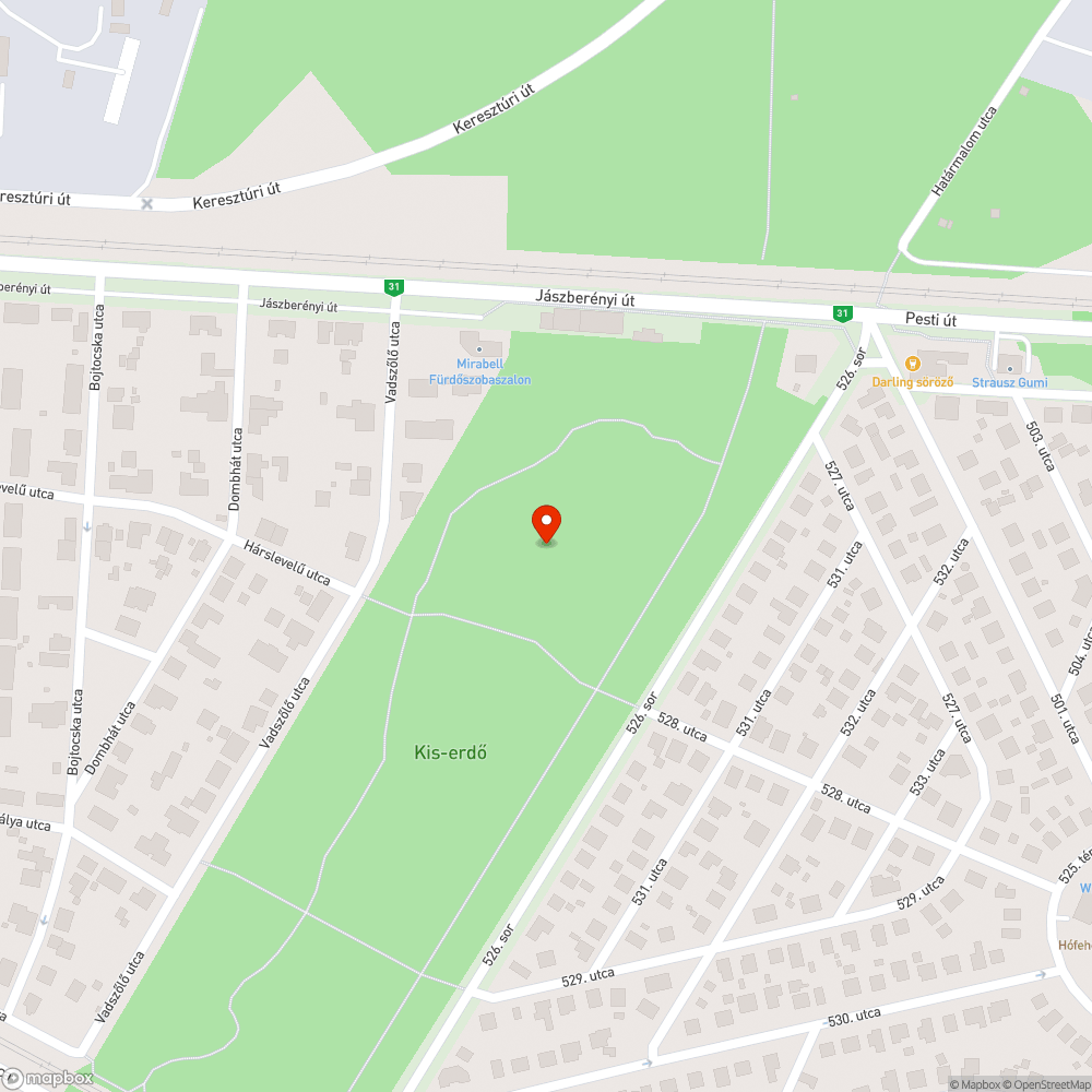 Életveszély az erdőben bejelentés helye