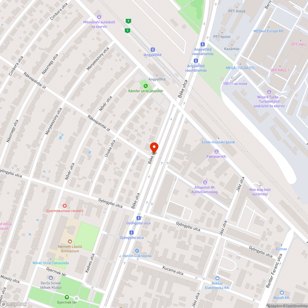 Béke utcai graffitik bejelentés helye