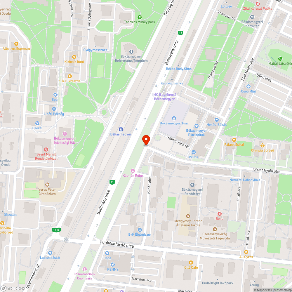 Graffiti bejelentés helye