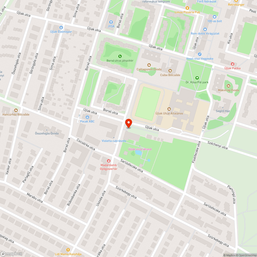 Patinás szobor bejelentés helye