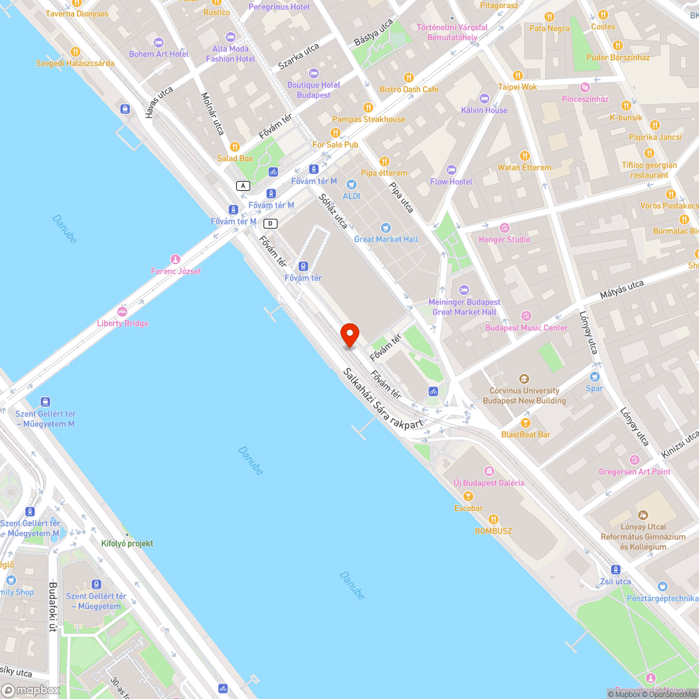 2-es vill. Fővám téri aluljáró támfalak tisztítása bejelentés helye