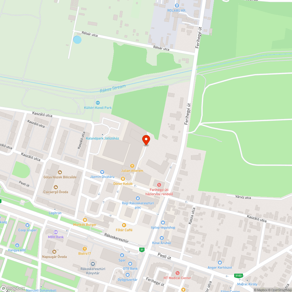 Kátyúk a parkolóban bejelentés helye