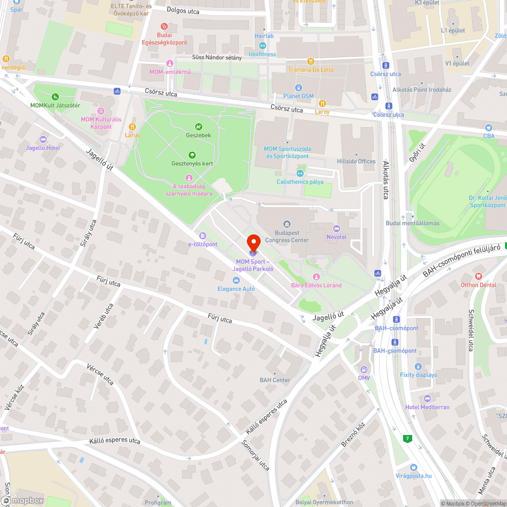 Beduguló BAH csomópont bejelentés helye