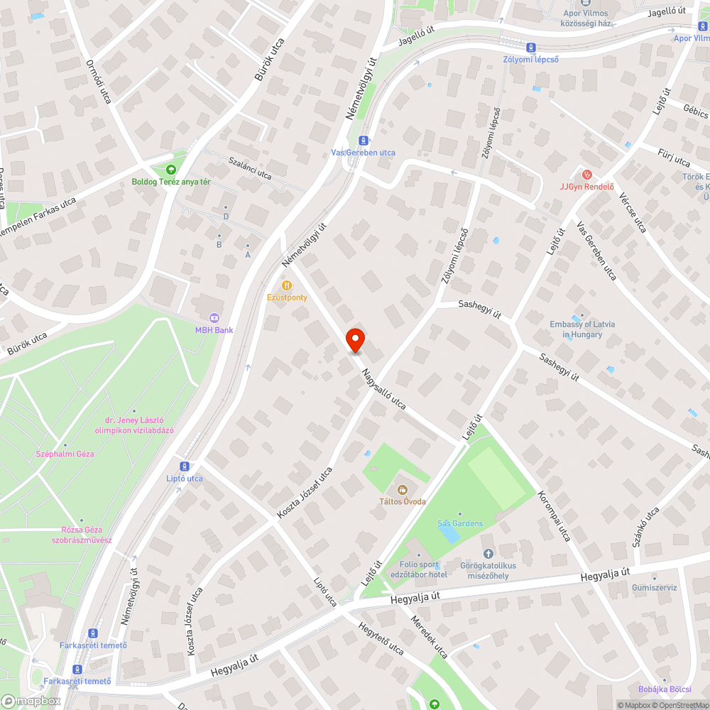 Kiégett lámpa bejelentés helye