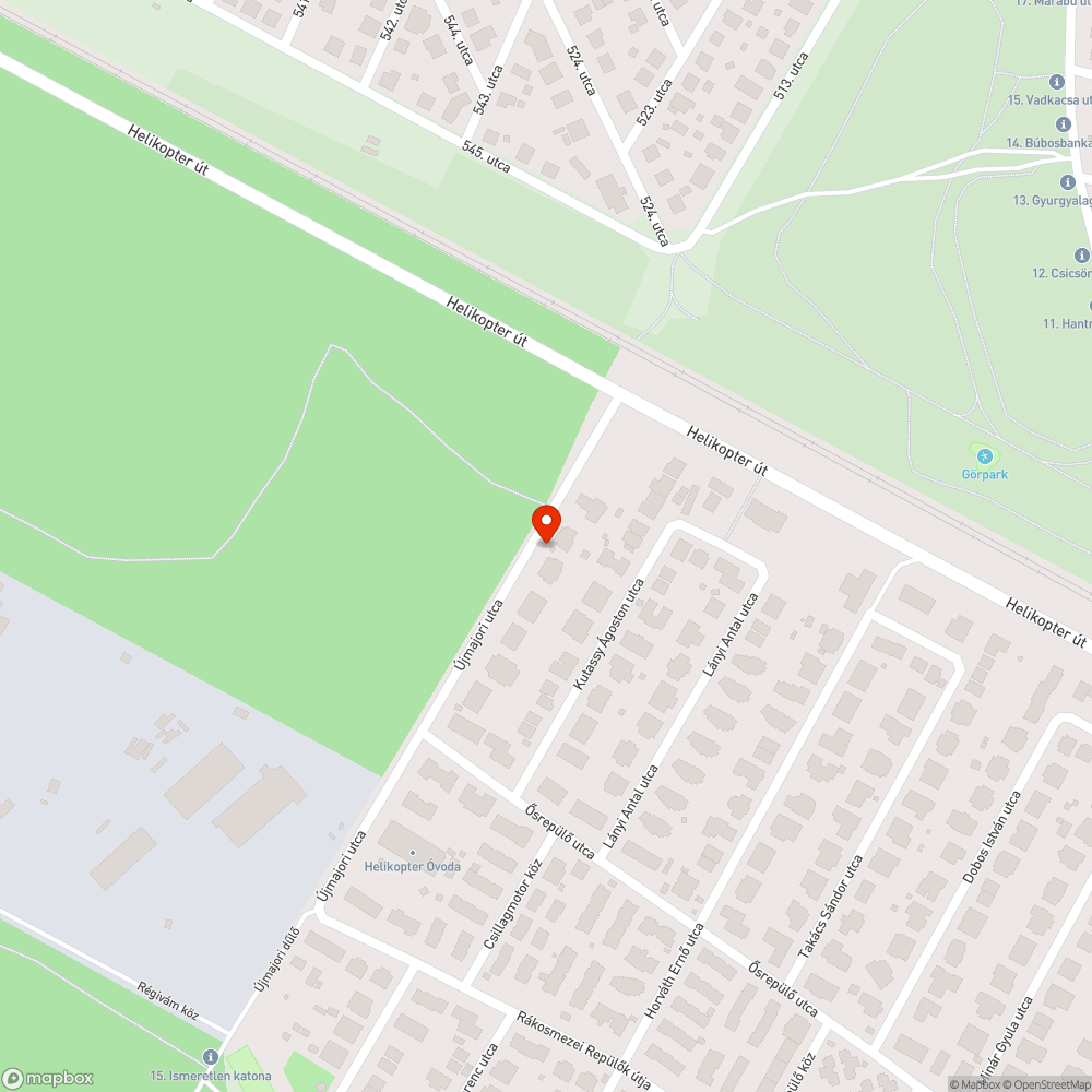 Kiégett Közvilágítás bejelentés helye