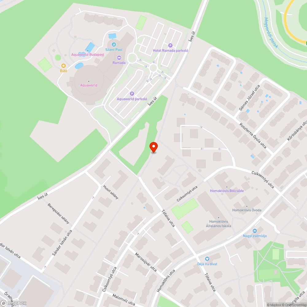 Megrongálódott pad bejelentés helye