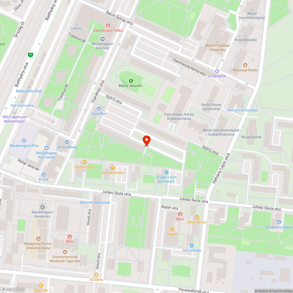 Gyakori a járdán parkolás bejelentés helye