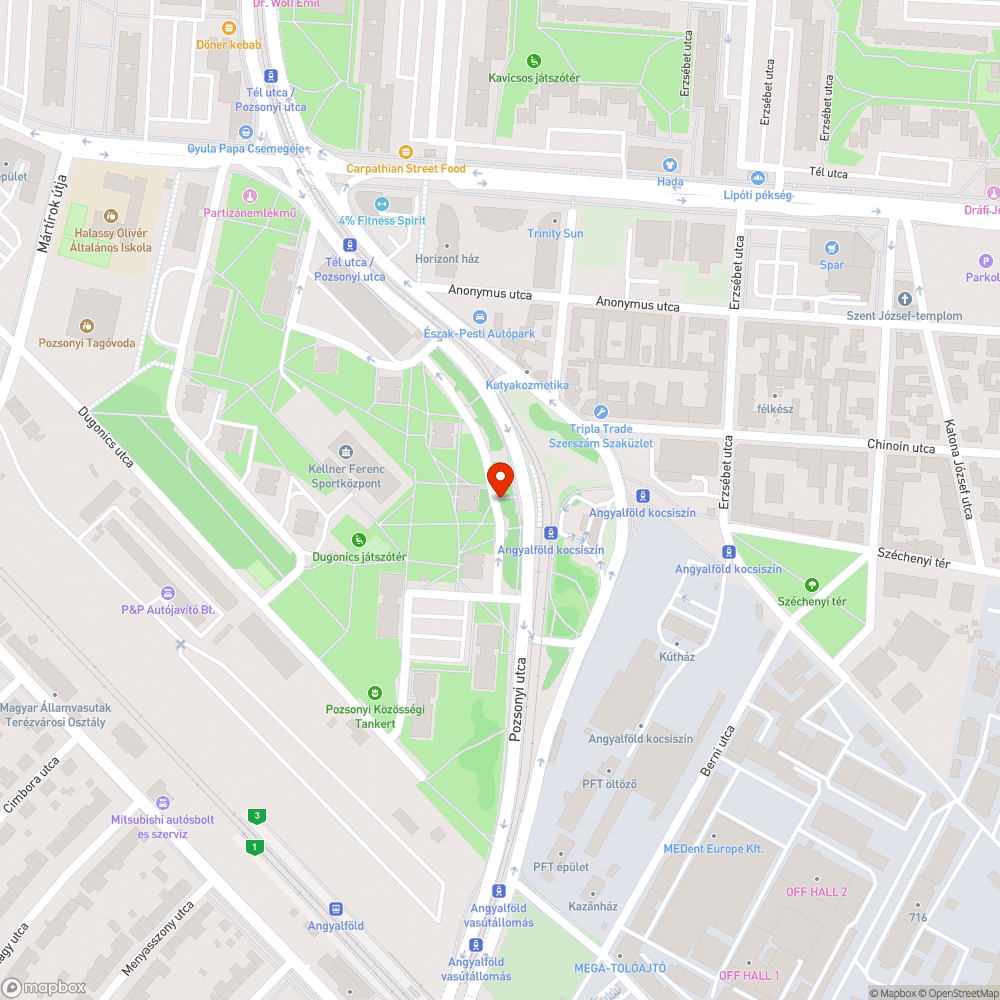 Kráter a Pozsonyi utcában bejelentés helye