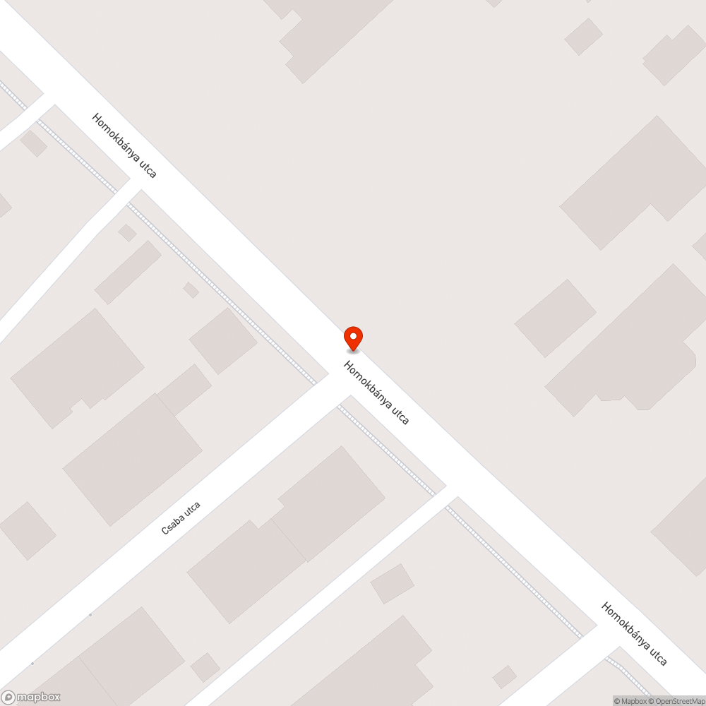 Hiányzó 40-es tábla Csaba utca bejelentés helye