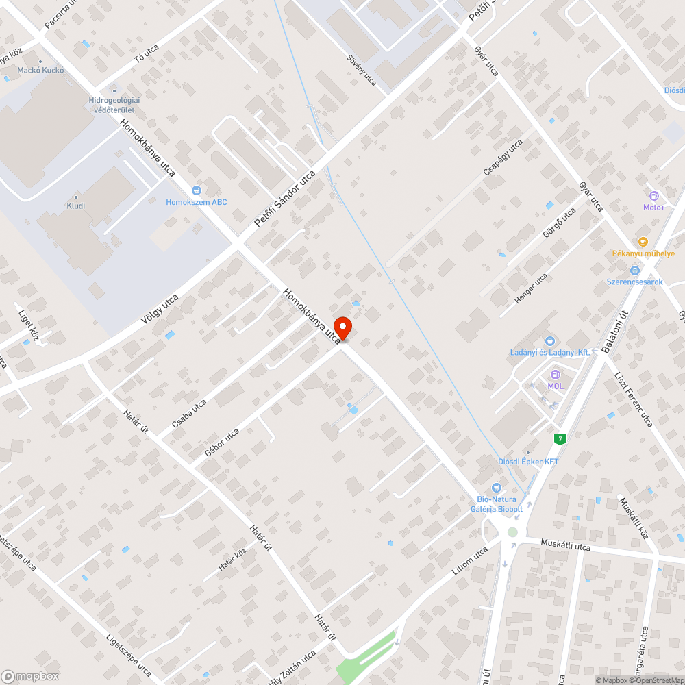 Hiányzó 40-es tábla Gábor utca bejelentés helye