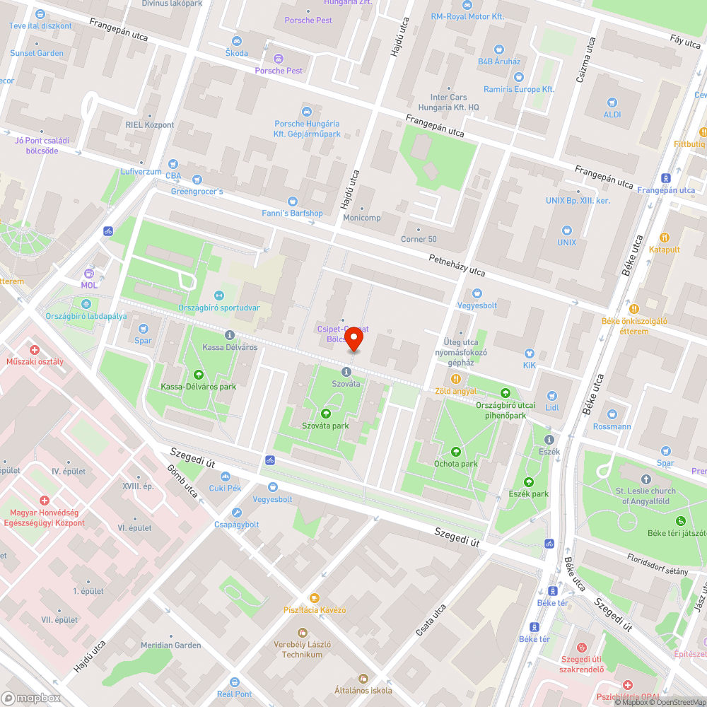 Kiégett, sérült lámpák a sétányon bejelentés helye