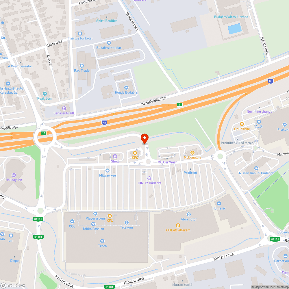 Mély kátyúk bejelentés helye