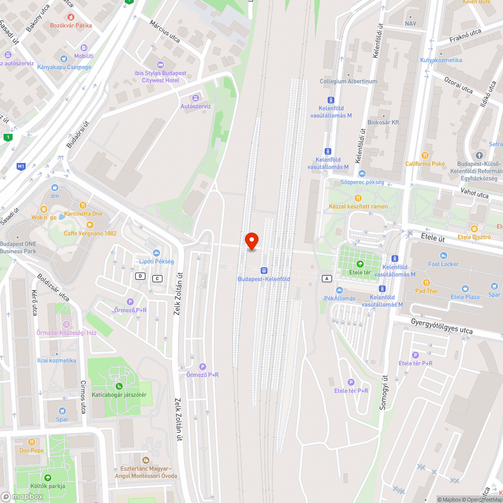 Bezöldült betonfal Kelenföld 4-es vágány bejelentés helye