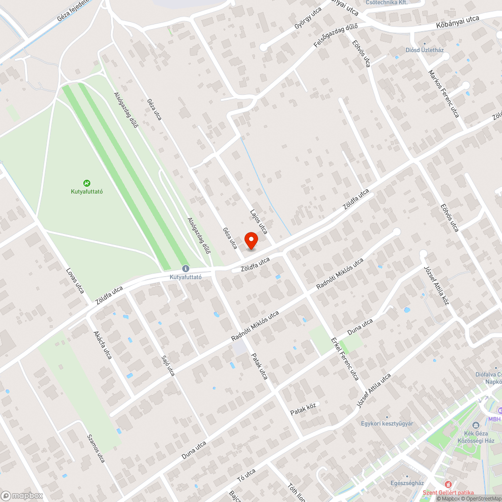 Mély kátyú bejelentés helye