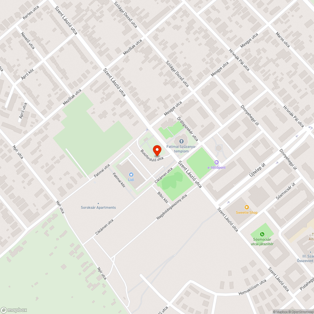 Kátyúk! bejelentés helye