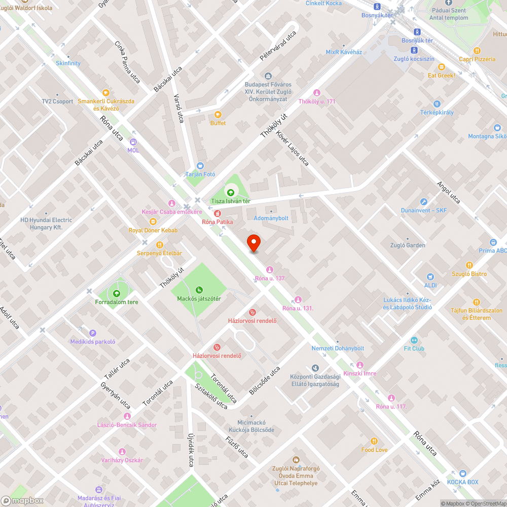 Zöldsáv szétparkolása bejelentés helye