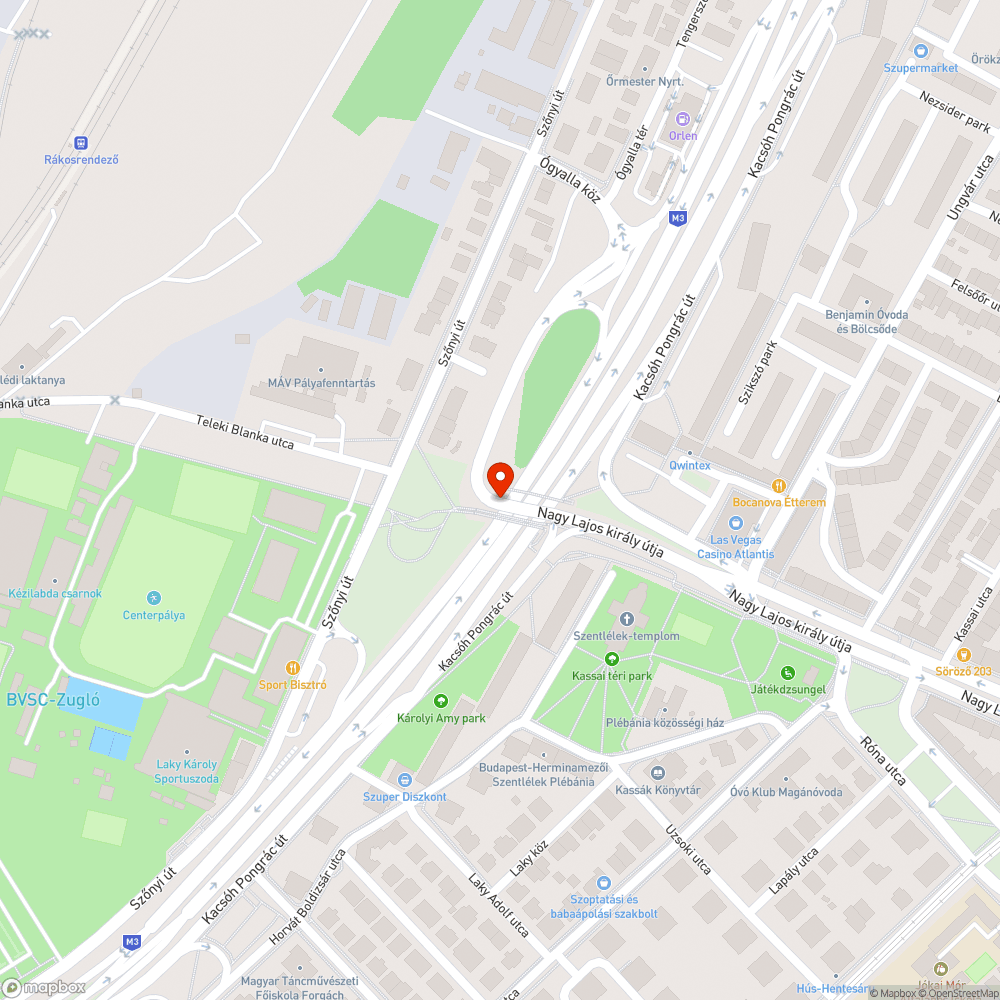 Betonterelő a kerékpárút közepén bejelentés helye