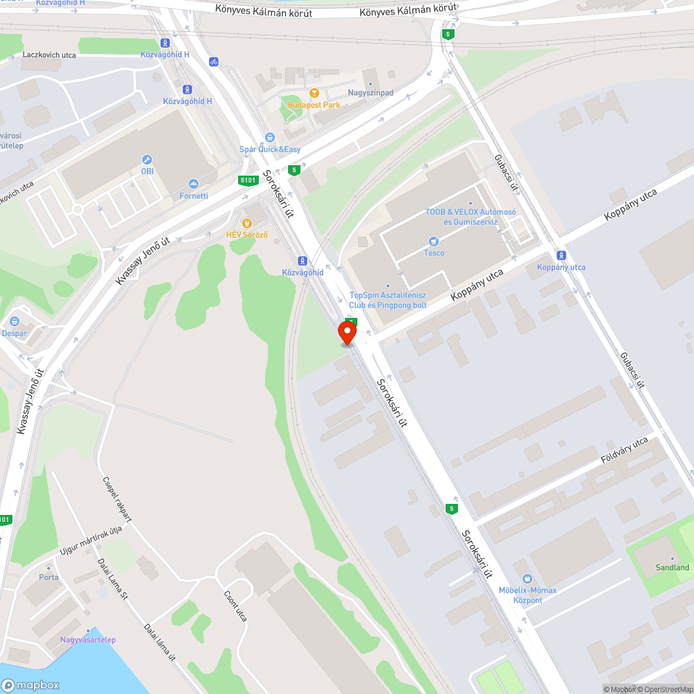 Közvágóhíd HÉV állomás mellett szemét bejelentés helye