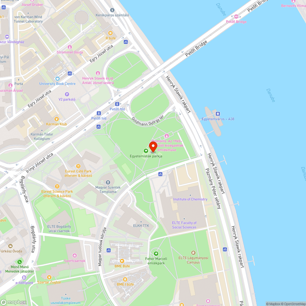 Extrém mennyiségű szemét az egyetemisták parkjában bejelentés helye