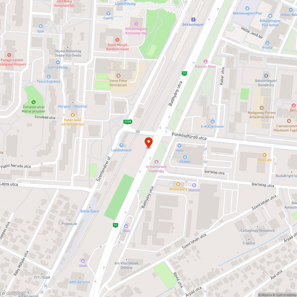 Hiányzó korlát bejelentés helye