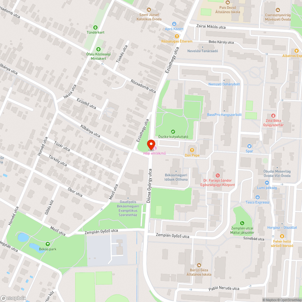 Sötét zebra + környék bejelentés helye