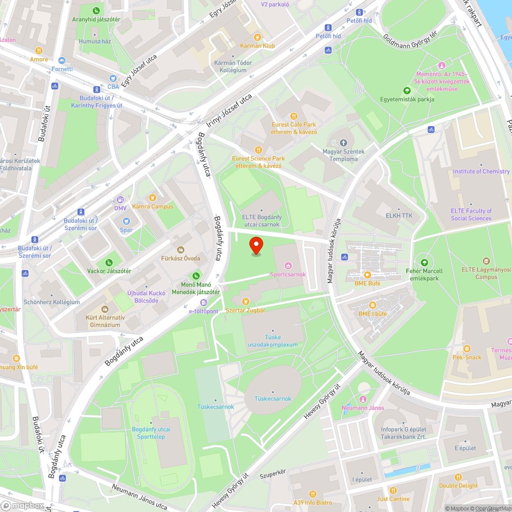 Warga László utcai kátyú bejelentés helye