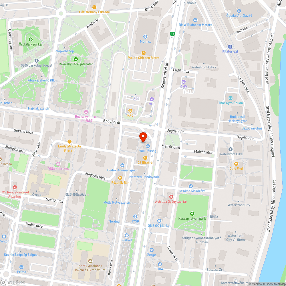 Szemetes közterület bejelentés helye