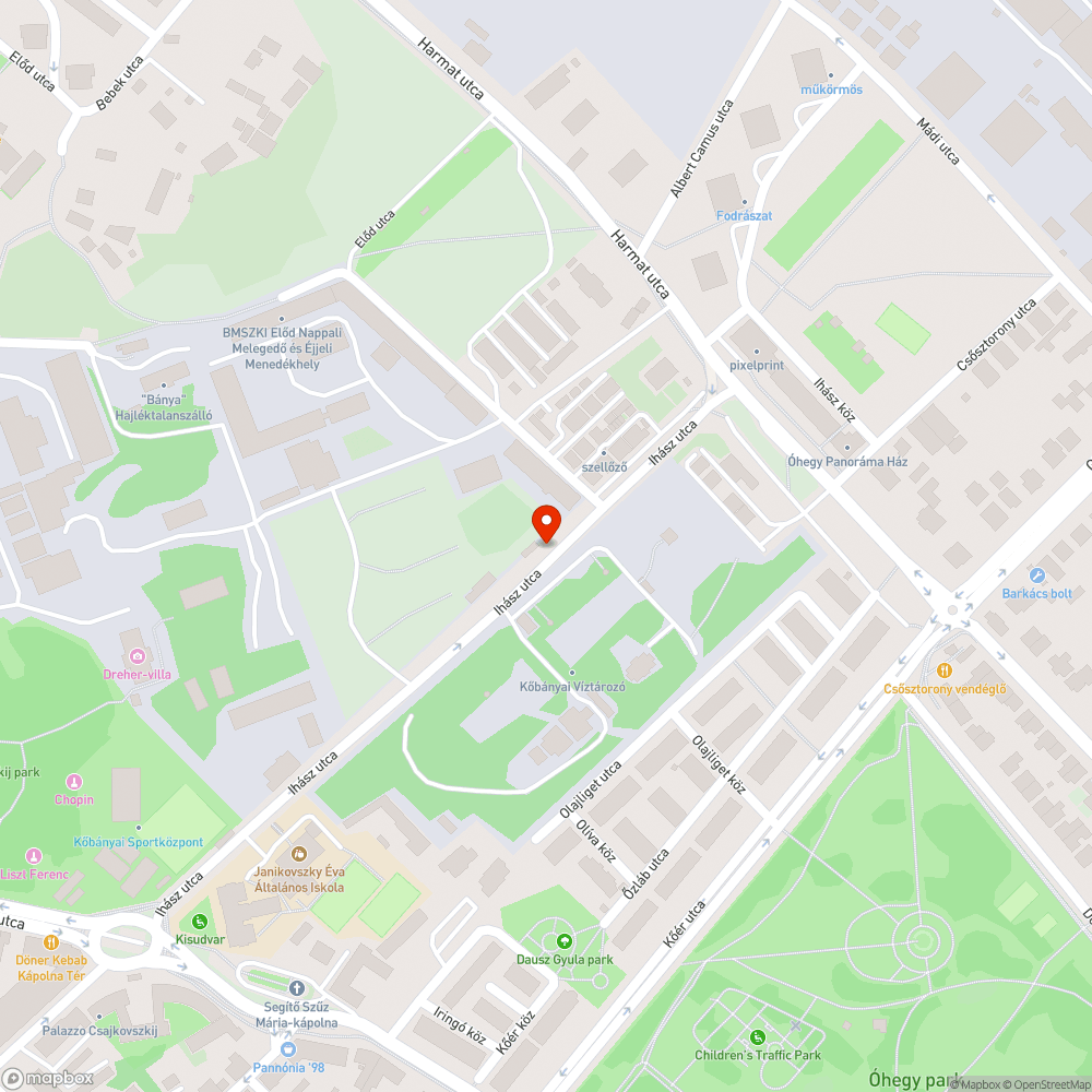 Kettő elhagyott autó bejelentés helye