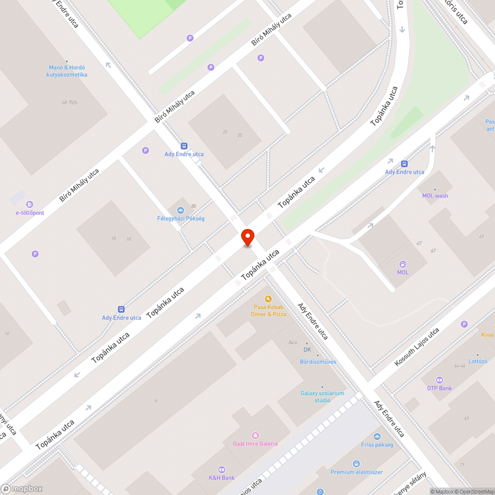 Hiányzó fényterelő bejelentés helye