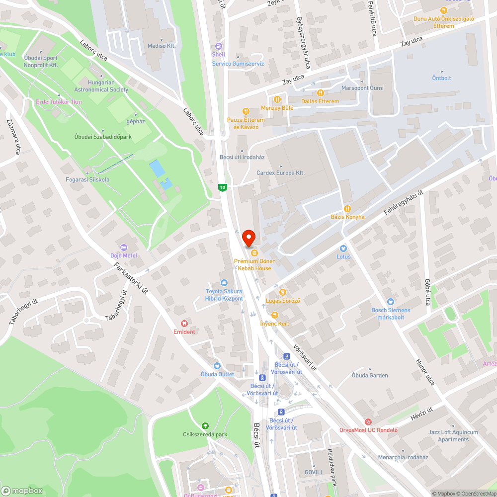 Buszváró hiánya bejelentés helye